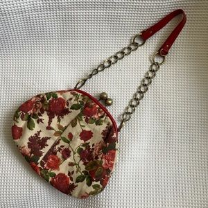 Red Floral Purse by La Diva